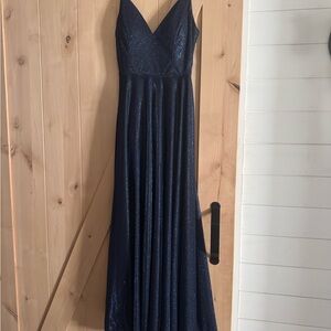 Windsor Navy Blue Sparkle Maxi Dress